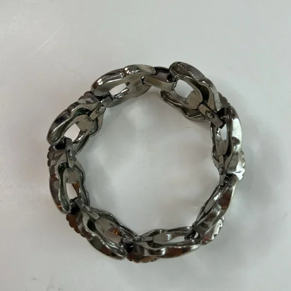 Vintage Silver tone Chain Link Bracelet - Picture 7 of 10